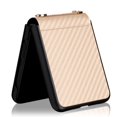 thumbnail image 1 of Funda para Samsung Galaxy Z Flip 3 con cadena, ranura para tarjetas y funda protectora con tapa, piel sintética y correa de hombro extraíble de 1,4 m para PC, bolso escolar de moda Z Flip3, 1 of 8