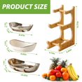 thumbnail image 3 of CHUANK 2 Tiers Ceramic Fruit Bowls Basket  Fruit Storage Basket for Kitchen Counter  Sliver, 3 of 10