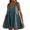 Blue, variant on WIZUTIZ Sundresses for Women Stylish Baggy High Rise Pleated Ruffled Solid Sun Dresses Sleeveless V-Neck Sun Dress for Lady Mini Dress Wrinkle-Free Party Dress Pink