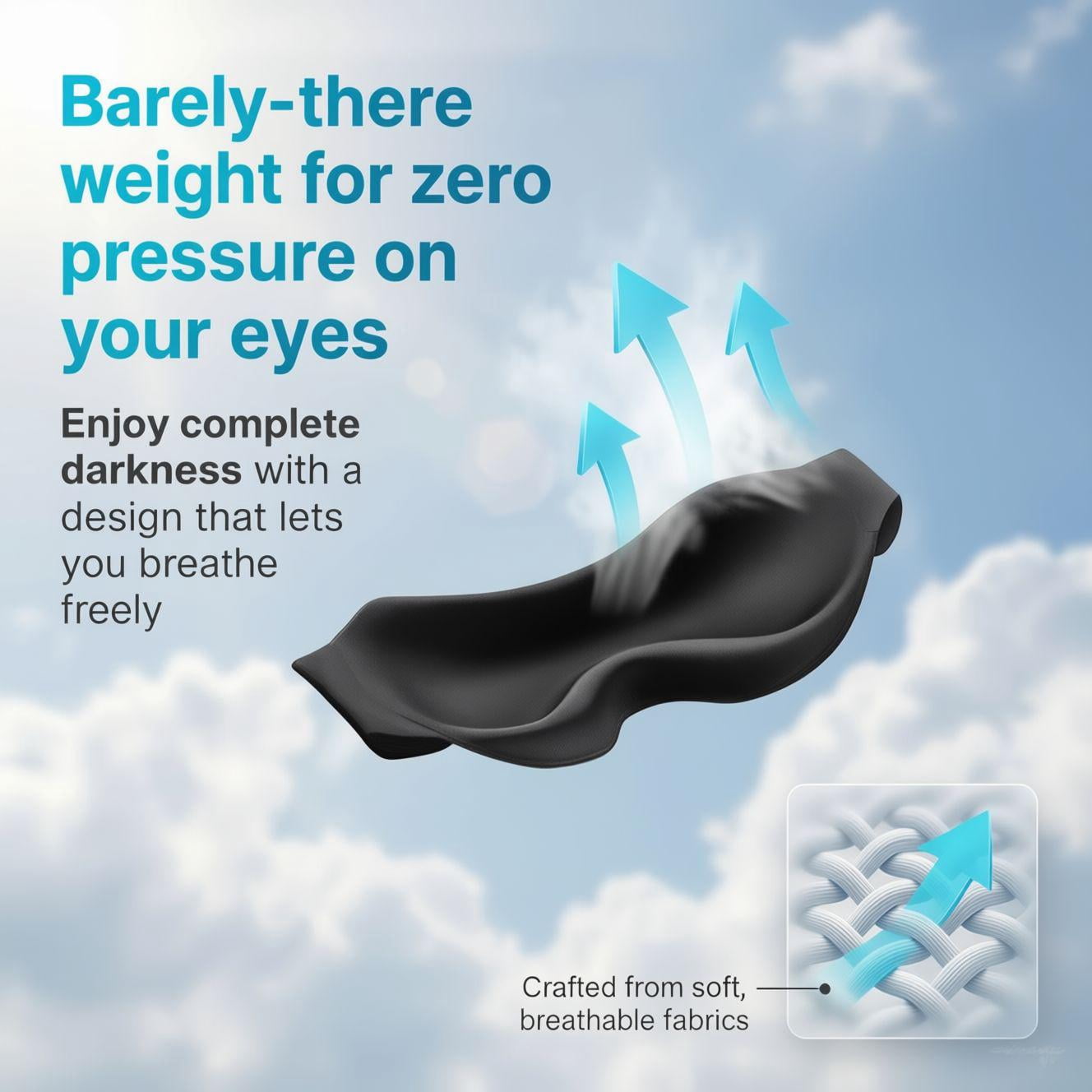 3 Pack Sleep Masks for Women & Men: Full Blackout Eye Mask for Sleeping - Soft 3D Contoured Cups - Comfortable for Side Sleep and Long Flights