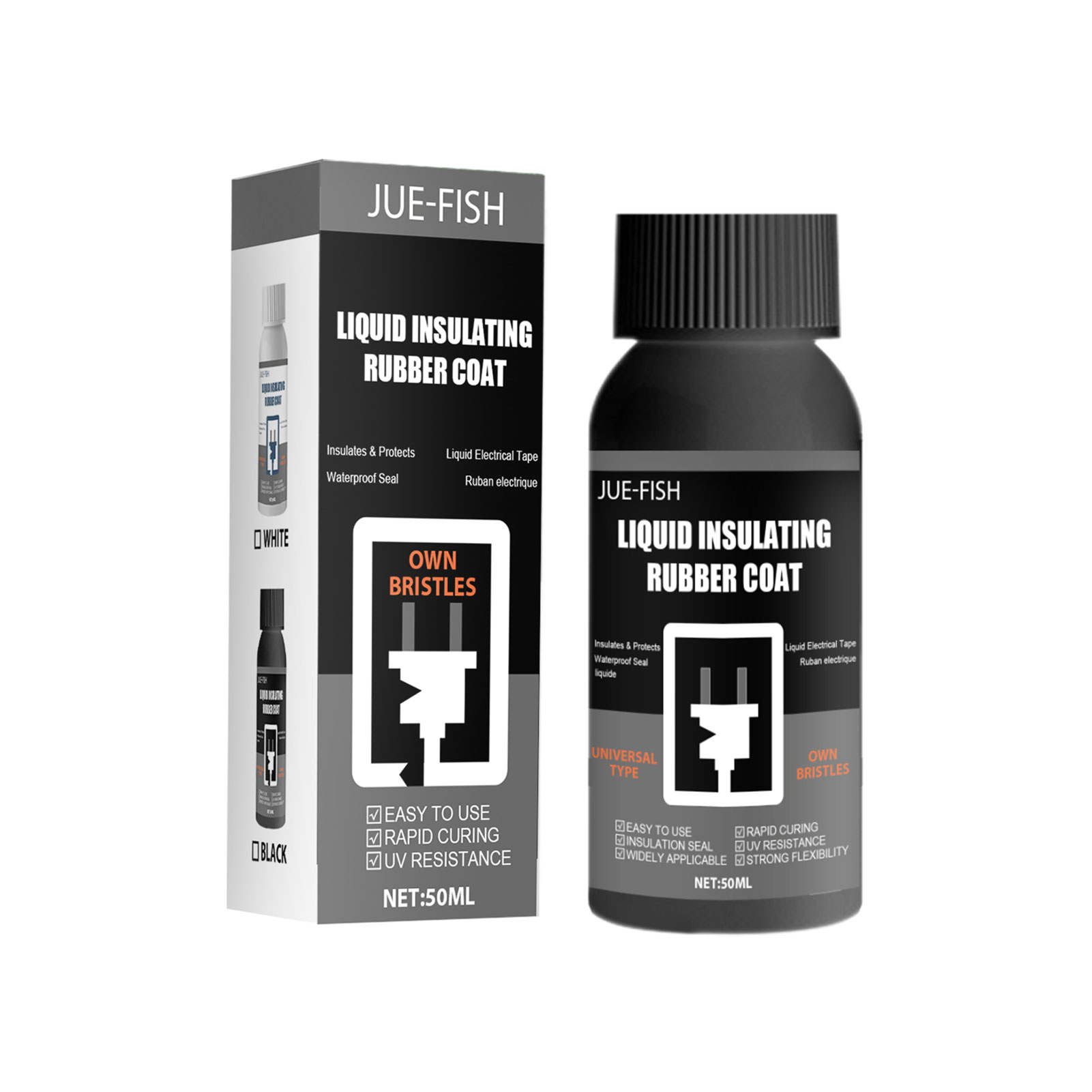 Viugreum Liquid Electrical Tape, 50ml Waterproof HighTemperature Resistant Sealant, Electronic