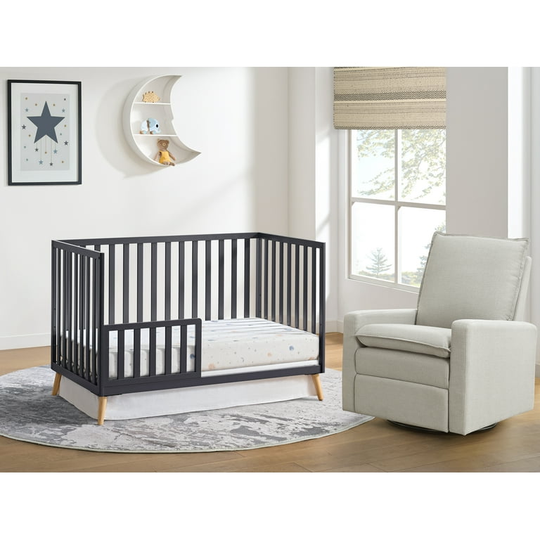 Oxford Baby Cozy Nest 3 In 1 Island Crib Midnight Slate / Natural