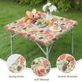 thumbnail image 4 of Cute Pink Hedgehog Pattern Square Fitted Tablecloth with Elastic Edge,Square Table Cover,Washable Elastic Table Cover for Home Kitchen Party Decor 34"x34", 4 of 6