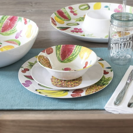 Mainstays Outdoor Melamine Dinnerware Set, 12