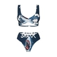 thumbnail image 4 of Daiia Shark Women's Bikini Set Two Piece Swimsuit High Waisted Bikini Adjustable Straps Bikini Perfect for Beach, Pool, and Summer Vacation-XX-Large, 4 of 9