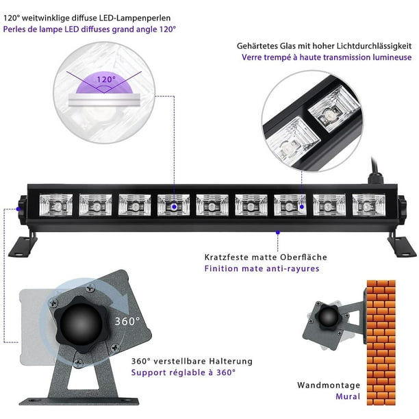 Barra LED UV BeamZ BUV293 - 18 LEDs De 3W Para Fiestas Y Eventos