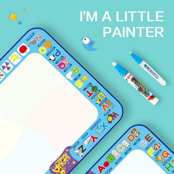 Tapis de peinture pour enfants, tapis de gribouillage d'eau 100*75 cm,  jouets éducatifs pour enfants, toile d'eau magique