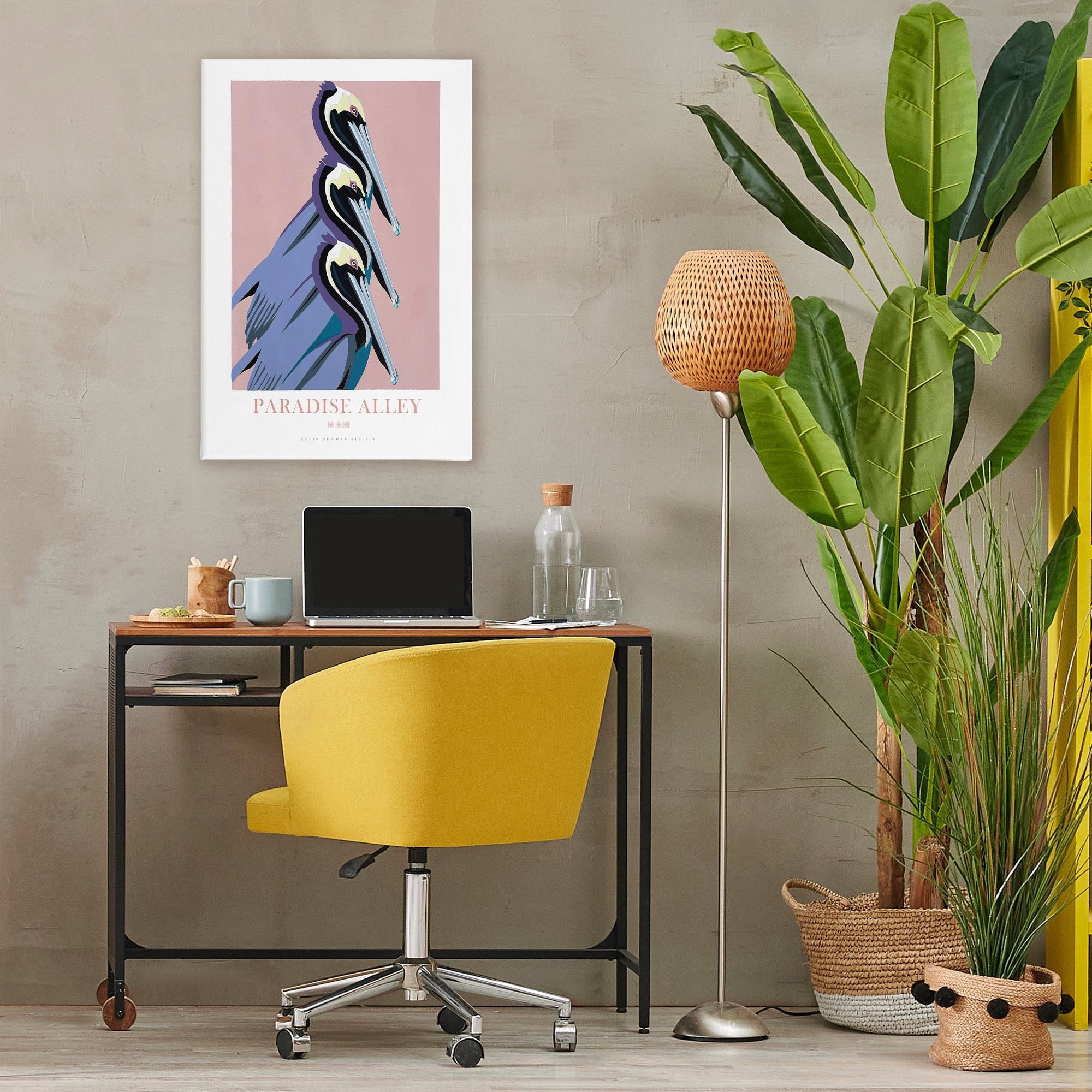 Stupell Industries Paradise Alley Pelican Trio Canvas Wall Art, design by Jadei Graphics