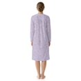 thumbnail image 2 of Aria Women’s Long Sleeve Stretch Velour 44" Sleepwear Nightgown, Sizes XS-5X, 2 of 6