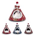 thumbnail image 2 of Acahhotxx Cave Bed, Christmas Cat Bed for Indoor Cats Small Dog Warm Bed House Washable Puppy Tent Bed Kitten Cave Removable Cushion, 2 of 3