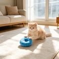 thumbnail image 4 of SouMaox Plush Donut Squeaky Dog Chew Toy, Soft Interactive Pet Toy for Boredom Relief, Durable Plaything for Aggressive Chewers, 3.93" Blue, 4 of 6