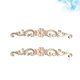 thumbnail image 2 of EeaseMX 2 piezas de flores adhesivas para tallar madera, delicadas flores para la cabeza de la puerta, apliques creativos de madera maciza para muebles, decoración de puertas de gabinetes, tamaño 2, 2 of 7