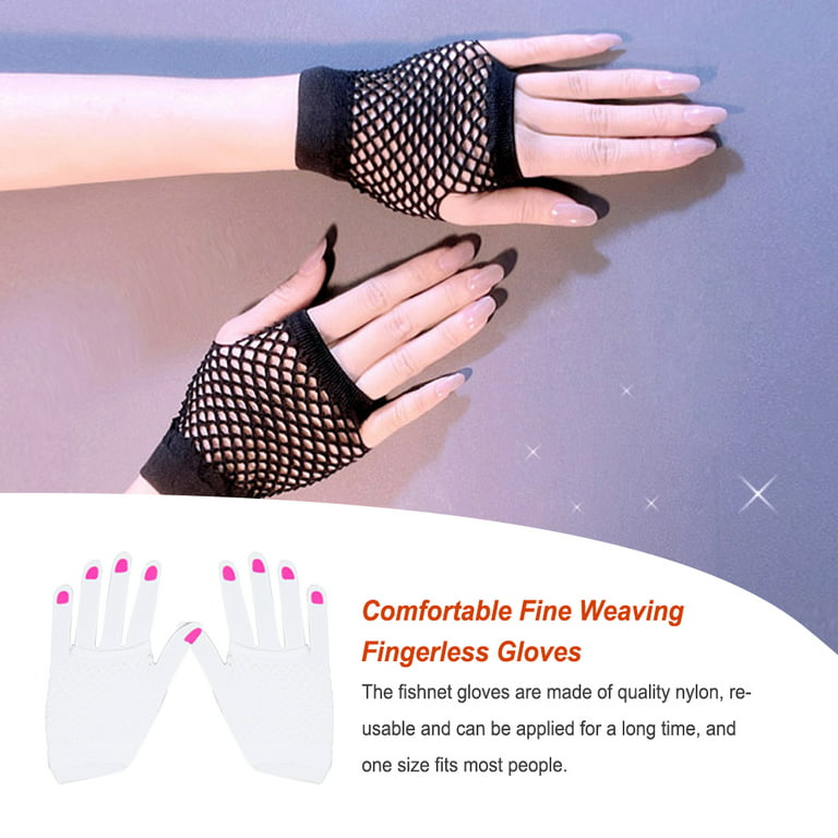 Thinsont Fingerless Gloves for Women Emo Accessories Comfortable Decoration  Thumbs Holes Outdoor Activities Home Supplies Cold Weather white short 