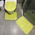 thumbnail image 2 of Bathroom Mats And Rugs Set Hwkond, 3-piece Bathroom Carpet Super Soft Non Slip Bathtub Carpet And Absorbent Bath Mat Bathroom Carpet Plush Bath Mat For Bathroom,Green, 2 of 5