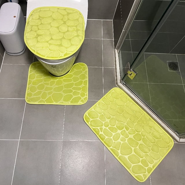 Boovnll Bath Mat, Super Absorbent & Soft Thicken Velvet Bath Mats for Bathroom, Non-Slip Quickly Dry for Bathroom, Kitchen, Floor, Pool, Toilet Mat, Bathroom Rugs