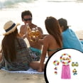 thumbnail image 4 of Qarigey Hermosas guirnaldas, Hula, Kit de accesorios para disfraz, ropa inferior, vestido elegante, pajitas, faldas, decoración de Accesorios de disfraces Rosado, 4 of 6