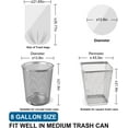 thumbnail image 2 of PLUHKN-8 Gallon Trash Bags Drawstring 1.2 Mil - 100 Count White Medium Garbage Bags Unscented, 30 Liter Thick Plastic Trash Can Liners for Home Kitchen Bathroom, 2 of 4
