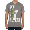 thumbnail image 1 of Eat Sleep Fish Repeat Walleye Mens Soft T Shirt, 1 of 1