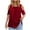 Wine, variant on Besolor Women's Plus Size Tops Cold Shoulder Dressy Tunic Blouses Casual Summer Short Sleeve Shirts L-5XL