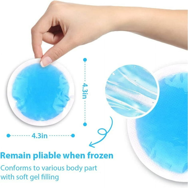 Round Reusable Gel Ice Pack 10packs With Cloth Backing, Wisdom Teeth,  Breastfeeding, Reduce Sinus Pain, Swelling Or Soreness, Cold Compress For  Fever
