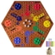 thumbnail image 1 of Juego de mesa de canicas de doble cara googgoing de madera de 15", 1 of 7
