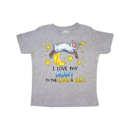 

Inktastic I Love my Aunt to the Moon and Back Cute Sheep Gift Toddler Boy or Toddler Girl T-Shirt