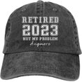 thumbnail image 1 of Retired 2023 Not My Problem Anymore Print Fun Retirement Baseball Caps Vintage, 1 of 7
