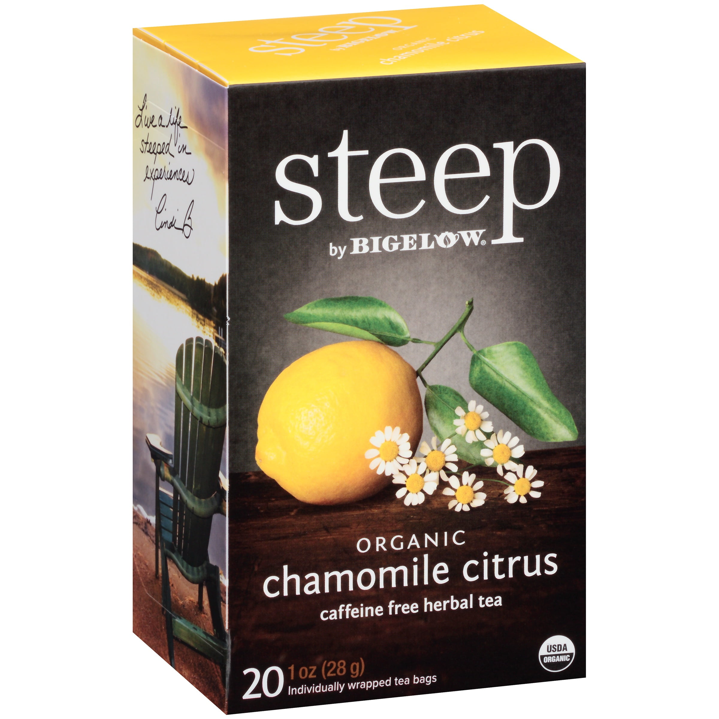 Steep by Bigelow Organic Chamomile Citrus Caffeine Free Herbal Tea 20 ct. Bags by BIgelow Tea, Inc.©