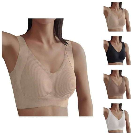 Minimizer Wireless Bras for Women – Plus Size Seamless Cotton Bra, Push Up Everyday Bra, Shapewear Support Comfortable Bras for Women with Full Coverage for Daily Wear