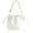 White, variant on Kukuzhu Women's Drawstring Bucket Bag Vintage Soft Leather Versatile Handbag Cute One-Shoulder Cross-Body Bag