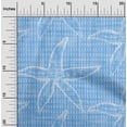 thumbnail image 2 of oneOone Cotton Jersey Turquoise Blue Fabric Ocean Texture Starfish Craft Projects Decor Fabric Printed By The Yard 58 Inch Wide, 2 of 4