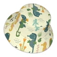 thumbnail image 3 of Disketp Seahorse Print Reflective Bucket Hat Beach Hat Summer Travel Sun Hats Fisherman Cap, 3 of 8