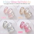 thumbnail image 3 of Set de esmaltes en gel con purpurina Double Rhythm, 15 ml x 6, con pizarra, 3 of 9