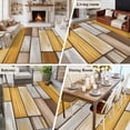 thumbnail image 5 of Large Area Rugs for Living Room Bedroom, Brown Yellow Vintage 8'x10' Rug Washable Carpet Runner Indoor Outdoor, Retro Farmhouse Elegant Pastoral Non Slip Floor Mats Rug for Kitchen, Patio, 5 of 8
