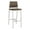Castillo Quarry, variant on Avon Reception Waiting Cafe Stool UPH Seat Back / Silver Steel / Brown