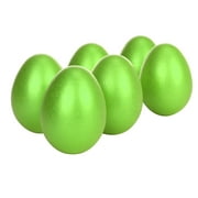 Bescita Simulation Easter Eggs Wooden Fake Eggs 2.3 Inch Solid Eggs 6Pcs