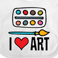 thumbnail image 4 of Inktastic Painting I Love Art Boys or Girls Baby Bib, 4 of 4