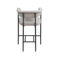 thumbnail image 6 of Meridian Furniture Malin Taupe Linen Textured Fabric Counter Stool (Set of 2), 6 of 8