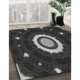 thumbnail image 3 of Ahgly Company Machine Washable Indoor Square Transitional Midnight Gray Area Rugs, 4' Square, 3 of 7