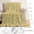 thumbnail image 5 of Yelllow Floral Blanket Soft Cozy Warm Throw Blanket for Couch, Plush Fuzzy Flannel Fleece Blankets for Sofa, Vintage Rustic Plants Flowers Spring Bed Blankets Lightweight Gifts for Women, 50"x80", 5 of 9