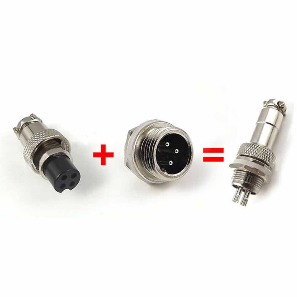 EBike/Electric Bicycle Scooter Battery Charger Plug Connector 3pin GX12 Silver