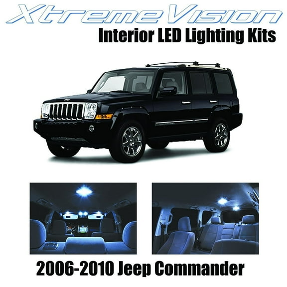 XtremeVision LED for Jeep Commander 2006-2010 6 Pieces Cool White Premium Interior LED Kit Package Installation Tool