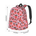thumbnail image 5 of Goofa Cartoon Strawberry Pattern Backpack for Students – Large Capacity, Lightweight with Adjustable Shoulder Straps, Perfect for School, Travel, 5 of 7