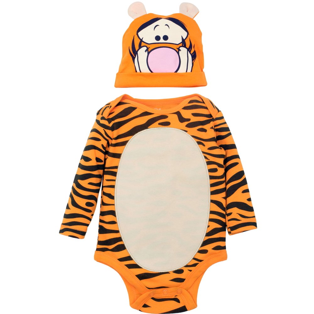 Disney Disney Tigger Baby Boys' Costume Bodysuit and Hat Set, Orange