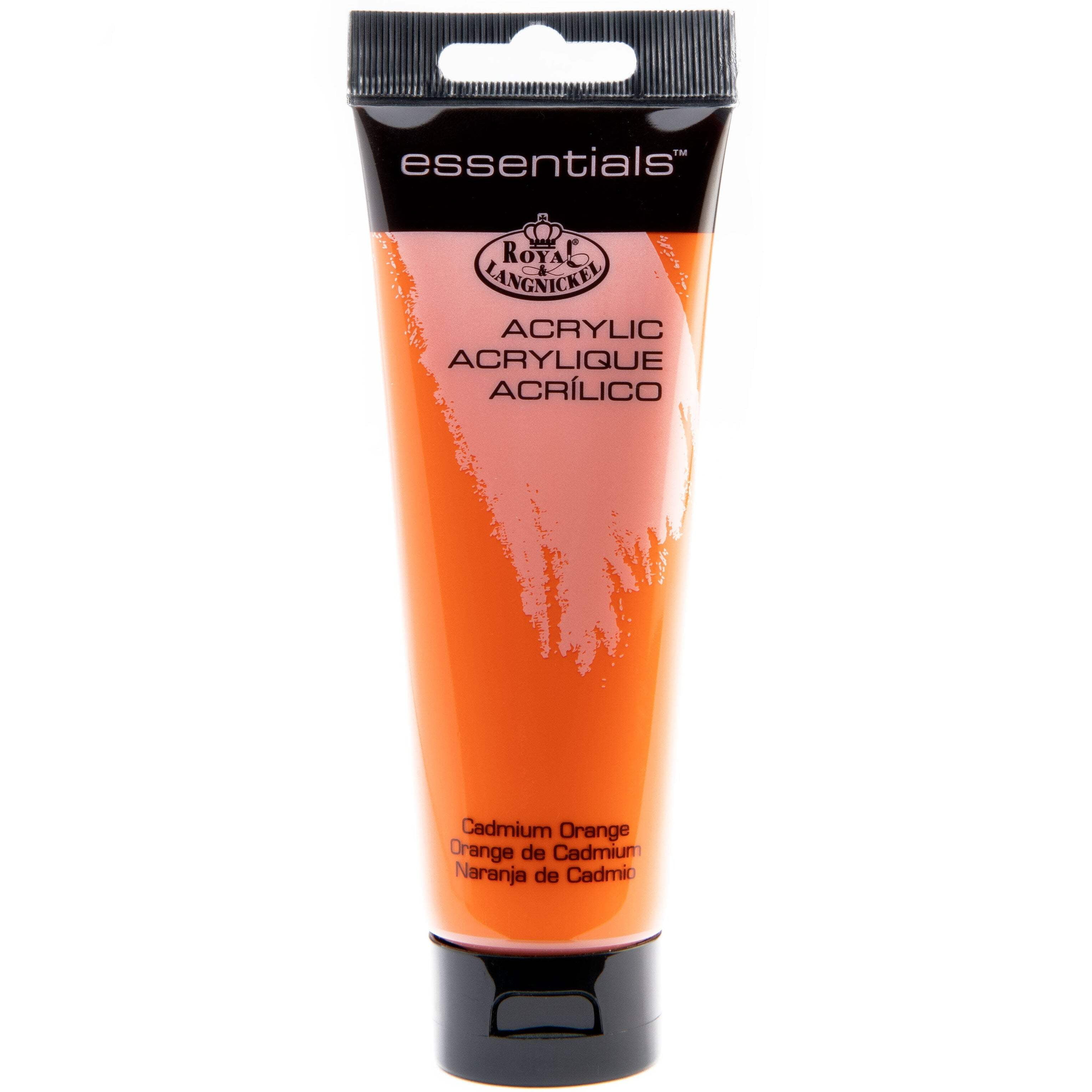 (2 pack) Royal & Langnickel Essentials 120ml Cadmium Orange Artist Acrylic Paint