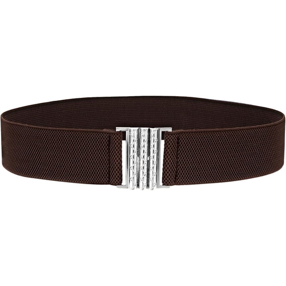 Invisible Elastic Belt for Women, Adjustable No Show Stretch Belt with Flat Buckle for Jeans and Dresses