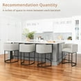 thumbnail image 4 of Dycanpo 27" H Modern Bar Stools Set of 3 with Back and Arms, for Home Kitchen, Light Gray, 4 of 8