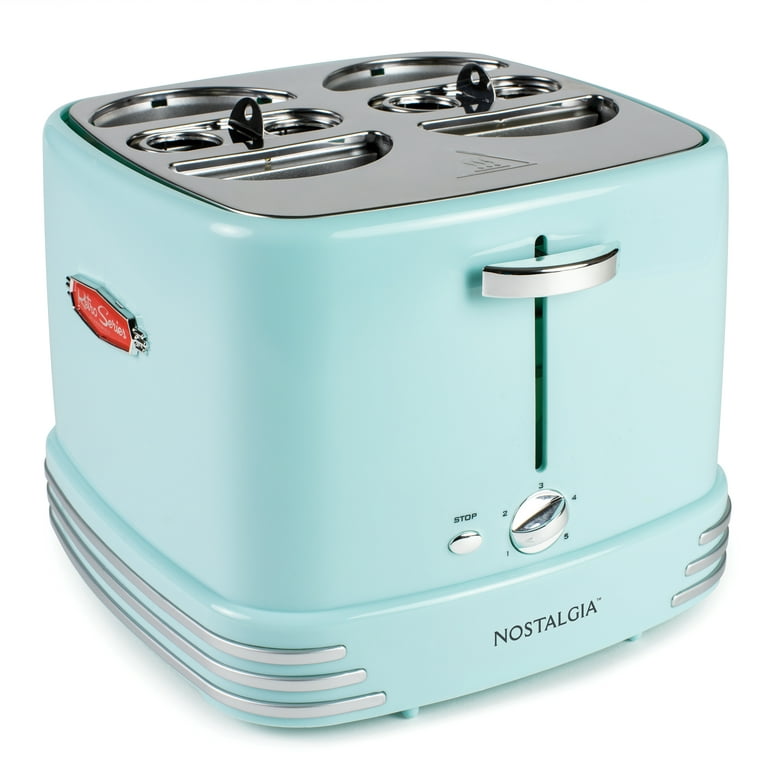 Nostalgia Retro 2-Slice Bagel Toaster, Aqua