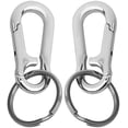 thumbnail image 6 of Metal Carabiner Clip Keyring Keychain Key Ring Chain Holder Organizer for Car/Key Finder, 2 Pack, 6 of 8