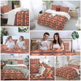 thumbnail image 6 of Boho Bedding 3 Piece Duvet Cover Set California King, Abstract Modern Geometric Ethnic Bohemia Striped Microfiber Comforter Cover with Zipper Closure & Pillowcases, FadeResistant Quilt Cover, 6 of 9